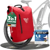MIVELO PRIMUS - Wasserdichte 3-in-1-Tasche - Mit Laptopfach - 20 L - Rot