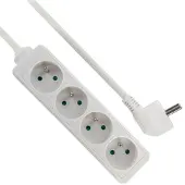 Perel 4-fach Steckdosenleiste 5 m Kabel weiß (wit)