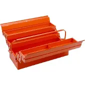 Bahco Metall-Werkzeugkasten mit fünf Fächern und Verriegelungsmöglichkeit, 530 mm × 200 mm × 200 mm