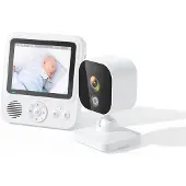 INF Videomonitor mit Kamera 2,4G-Übertragung, Babyphone mit 2-Wege-Audio, Infrarot-Nachtsicht