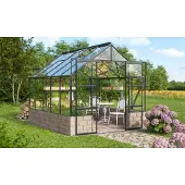 Pergart Vitavia Gewächshaus "Cassandra 8300" schwarz 8,3 m² ohne Sockelmauer, 3 mm ESG