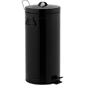 Cstore Edelstahl-Mülleimer mit Pedal BROOKLYN schwarz 30L Edelstahl Schwarz