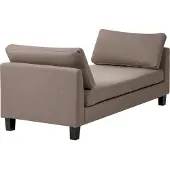 Beliani Chaiselongue Taupe Stoff Gepolstert mit Kissen Beidseitig ohne Armlehnen Modern Recamière Relaxliege für Wohnzimmer Schlafzimmer Indoor