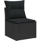vidaXL Gartensofa-set 13 stk. 12-Sitzanzahl Schwarz Poly-Rattan
