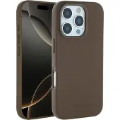 Accezz Apple iPhone 16 Pro Hülle - Echtes Leder - - Backcover/Hard Case - Dunkelbraun