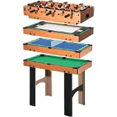 HOMCOM 4-in-1 Multispieltisch mit Tischfußball aus MDF 92 x 78 x 80cm