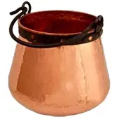 Ich-zapfe Feuertopf, Kupferkessel - mit Eisengriff, 10L