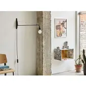 Vitra Petite Potence Wandleuchte Schwarz - , Schwarz, für Wohnzimmer, Metall