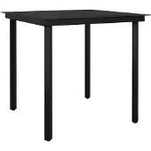 vidaXL Garten Essgruppe mit Kissen 5 pcs Schwarz Poly-Rattan