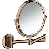 Hansgrohe Rasierspiegel Axor Uni. Circular Wandmontage, polished red gold