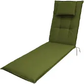 Doppler 7836 Rollliegenauflage mit Kopfkissen Gartenliege 8cm grün uni