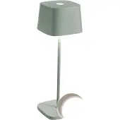 Zafferano Ofelia Mini Tischlampe - Aufladbare LED Außenlampe - 30 cm - Braun