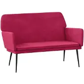 vidaXL Sitzbank Weinrot 108x79x79 cm Samt 351386