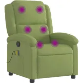vidaXL Massagesessel Hellgrün Samt