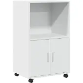 vidaXL Rollschrank Weiß 55x40x91 cm Holzwerkstoff