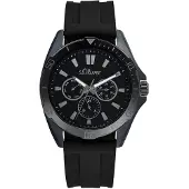 s.Oliver Herren Uhr Armbanduhr Multifunktion Leder 2034601