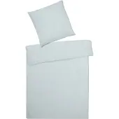 Elegante Halbleinen-Bettwäsche-Garnitur Breeze Farbe blassgrün Größe 200x220+2x80x80cm
