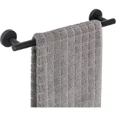 Wenko Badetuchstange Bosio Schwarz Matt, Handtuchstange, rostfrei, 40 cm Wenko Matt, Schwarz