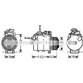 PRASCO Kompressor, Klimaanlage BWAK387