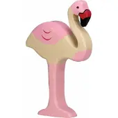 Holztiger Flamingo aus Holz