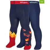 Playshoes Strumpfhose Feuerwehr 2er Set in Marine | Gr.: 62/68
