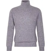 Seidensticker Strickpullover "Schwarze Rose", Herren, Gr. XL, grau, 100% Kaschmir, unifarben, regular fit, ohne Ausschnitt, Pullover Strickpullover, 1/1 Rollkragen Uni