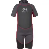 Trespass Milo 3 Mm Junior-kurzarm-shorty Mit Rückenreißverschluss Grau 9-10 Years Junge Grau 9-10 Years