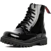 Angry Itch Lederstiefel - 8-Loch Light Schwarz 47