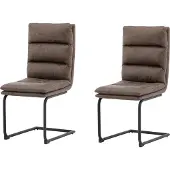 Ebuy24 Stuhl Zizo Braun 2er-Pack