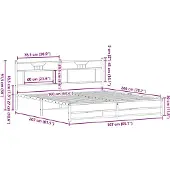 vidaXL Bettgestell ohne Matratze Sonoma-Eiche 160x200 cm Holzwerkstoff
