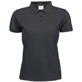 Tee Jays Damen Polo-Shirt, Kurzarm BC3302 (M) (Dunkelgrau)