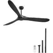 Vevor 180 cm Deckenventilator ohne Beleuchtung