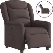 vidaXL Relaxsessel Elektrisch Dunkelbraun Stoff