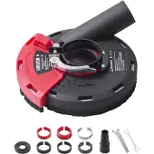 Vevor Saugwinkelmaschine, universell einsetzbar, 100–125 mm, mit 6 Staubabschottplatten, geeignet zum Schleifen von Holz, Beton, Wänden und Stein.