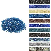 Vevor Feuerglas, 4,5 kg hochtemperaturbeständige Glassteine, 12,7 mm reflektierende Feuerstellen-Glasperlen, Feuerstelle Glasfelsen, Kaminglas, Feuerkristall, Feuerperlen, für Kamin, Pazifikblau