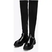 WITTCHEN Damen-Lackleder-Stiefeletten mit Kette