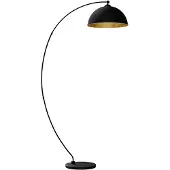LINDBY Jonera Stehleuchte Black/Gold - , Jonera, Schwarz, für Wohnzimmer, Metall, Junges Wohnen