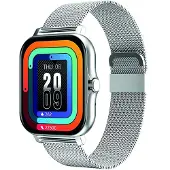 Avizar , Balnéo Smartwatch 1,69" AMOLED, BT 5.1, IP67, Stahlband, Silber