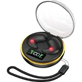 Avizar , Schlaf In-Ears ultraflach Bluetooth mit LED Case leise, Schwarz