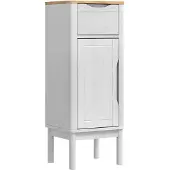 vidaXL Badezimmerschrank FLORO Weiß 35 x 30 x 90 cm Massivholz Kiefer
