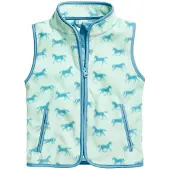 Playshoes Fleece-Weste Pferde in Türkis | Gr.: 92