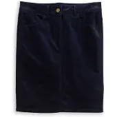 Tom Tailor Damen Rock aus Samt, blau, Uni, Gr. 42