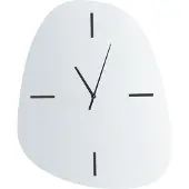 Beliani Wanduhr Silber Glas Verspiegelt 54 x 45 cm Asymmetrische Form Modernes Design Spiegel für Wohnzimmer Küche Schlafzimmer Wanddekoration