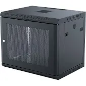 Toten 19" wall cabinet, 9U, 600x450, perforated door, black