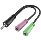 Hama Audio-Adapter 4-poliger Mini-Stecker (M) bis Stereo Mini-Klinkenstecker (W)