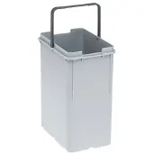 Franke Waste bin, 8 l, Rechteckig, Kunststoff, Grau, 220 mm, 160 mm