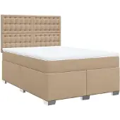 Syfax Boxspringbett Matratze Cappuccino-Braun 160x200 cm Kunstleder