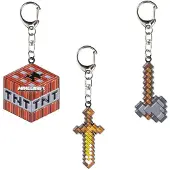 Minecraft Metal Pack Of Schlüsselanhänger 3 Einheiten