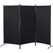 HOMCOM Paravant-253L x 50B x 182H cm-Schwarz | Gr.: onesize