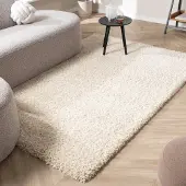 Studio Clarice Hochflor Wohnzimmer Teppich - Yves Creme 160x230 cm